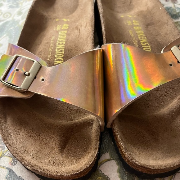EUC J Crew x Birkenstock one strap sandal in prismatic rose gold, size EU 40 - Picture 2 of 7